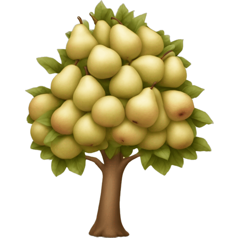 Beige pear tree emoji