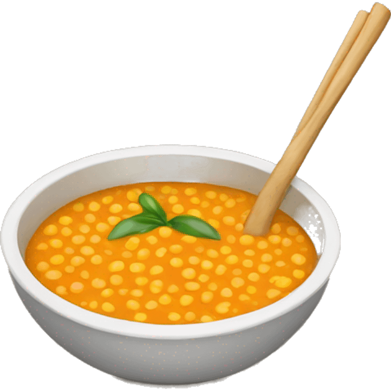 Bowl of orange dal  emoji