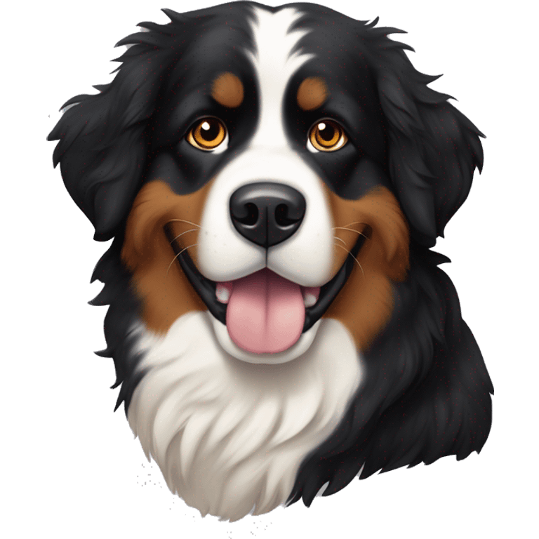 Bernese mountain dog extra fluffy emoji