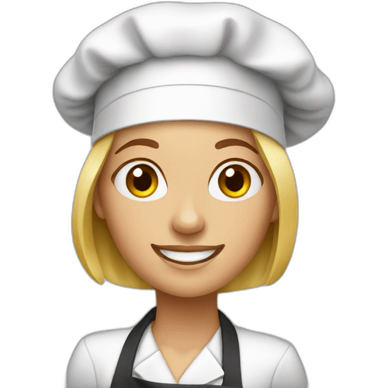 White Woman chef  emoji