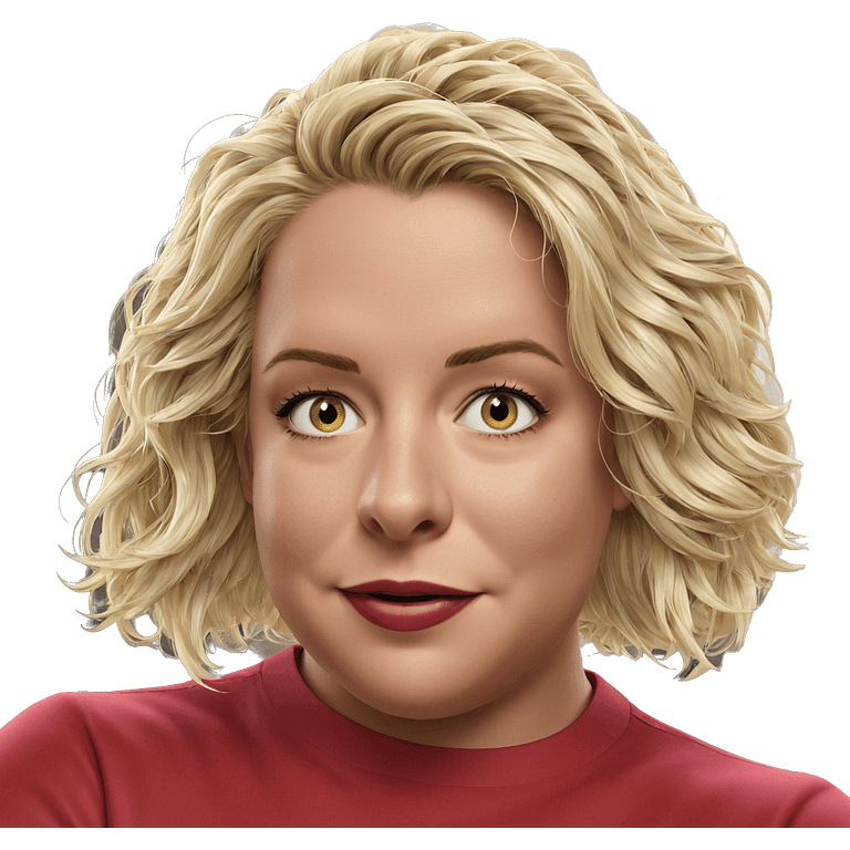 blonde girl portrait in focus emoji