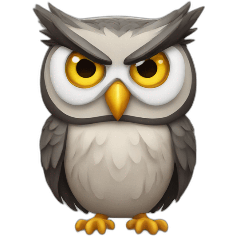 angry owl emoji