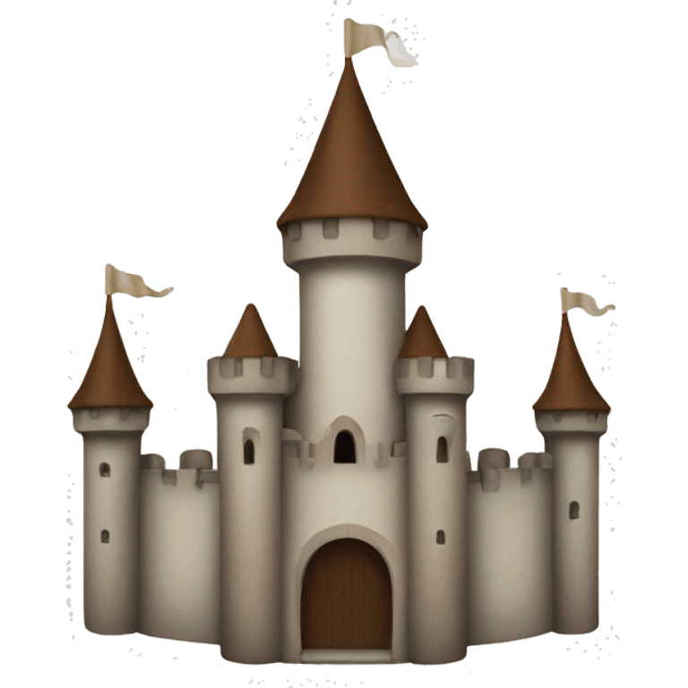 White and brown Castle emoji