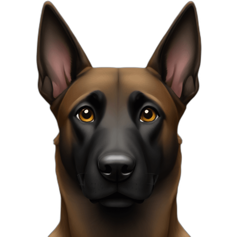 black belgian malinois head emoji