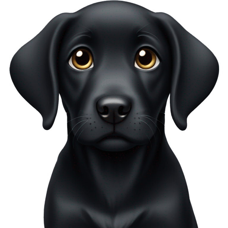 Black Labrador puppy emoji