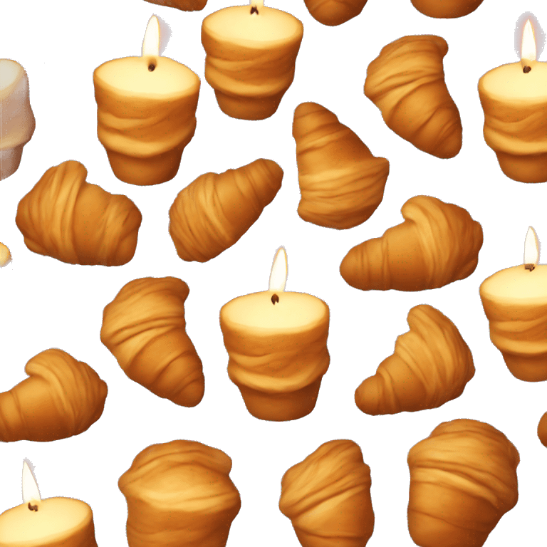 croissant candle emoji