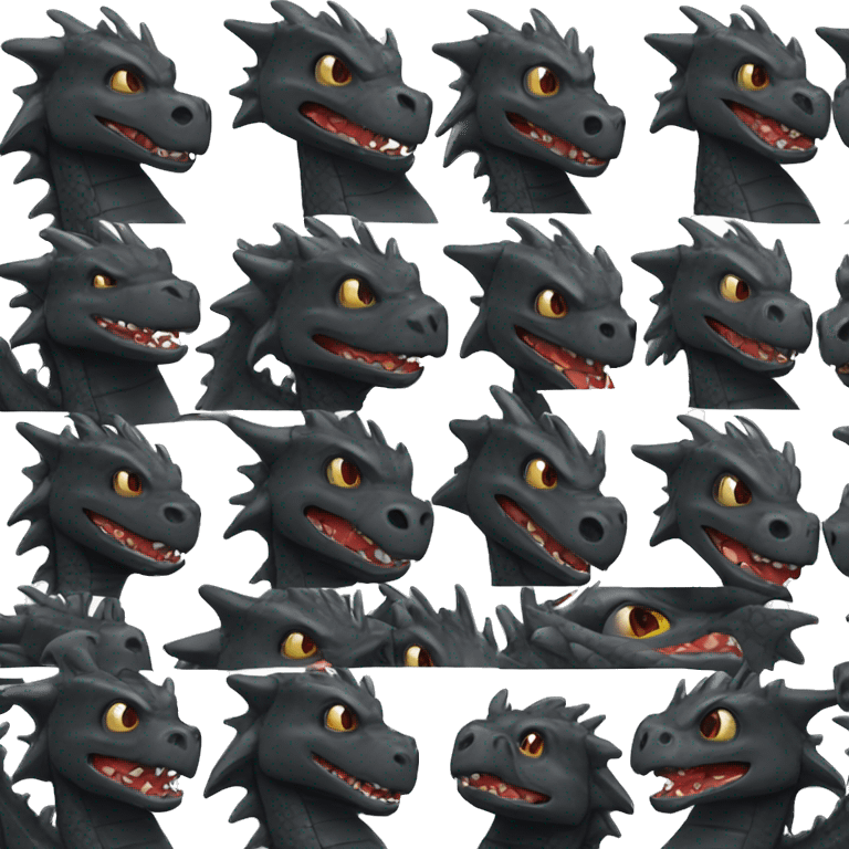 black dragon cryng emoji