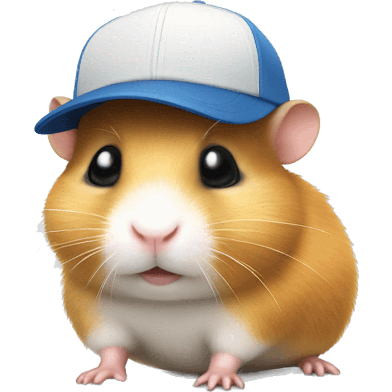 Cute hamster wearing a cap emoji