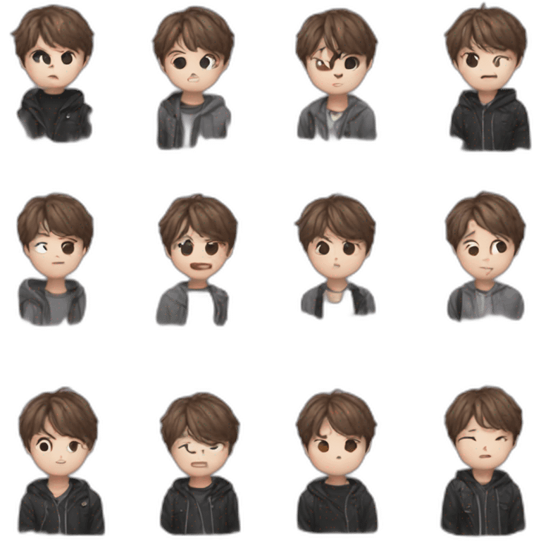 Jungkook personages emoji