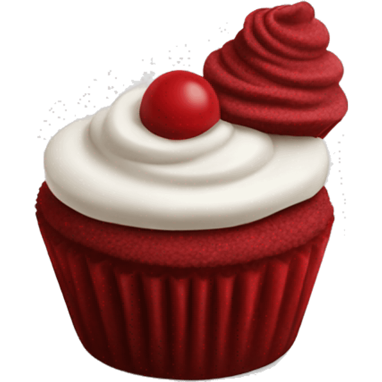 red velvet cupcakes on a plate emoji