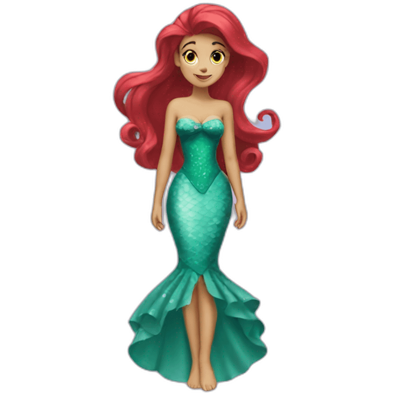 Ariel with dress emoji