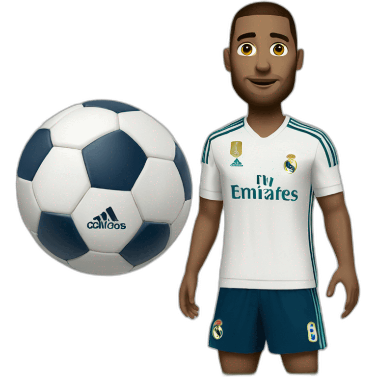 Full body of Bellingham with Real Madrid emoji