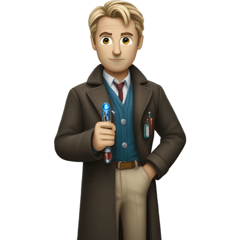 15th doctor holding sonic screwdriver  emoji