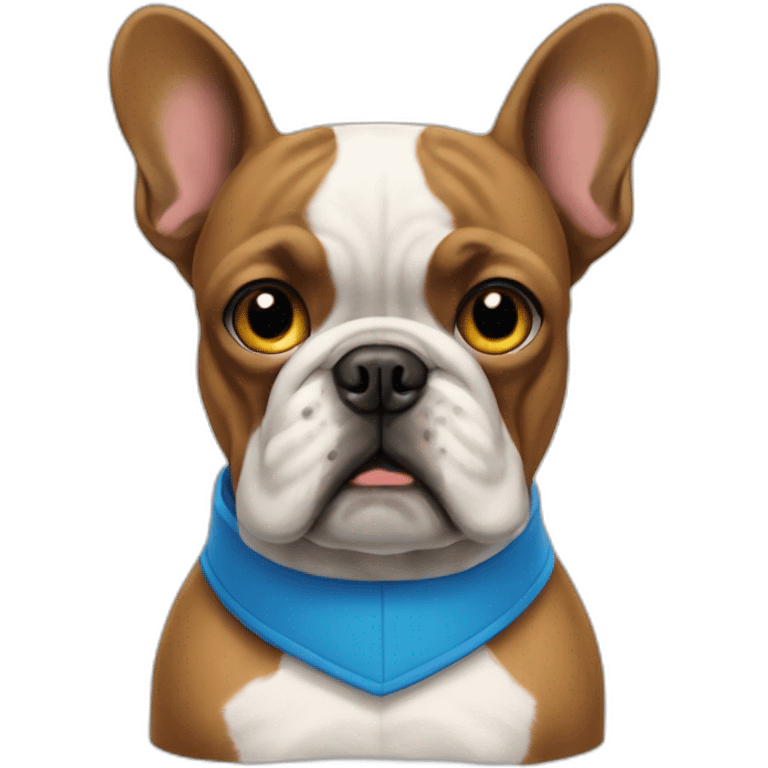 Bouledogue français qui fait du ski emoji