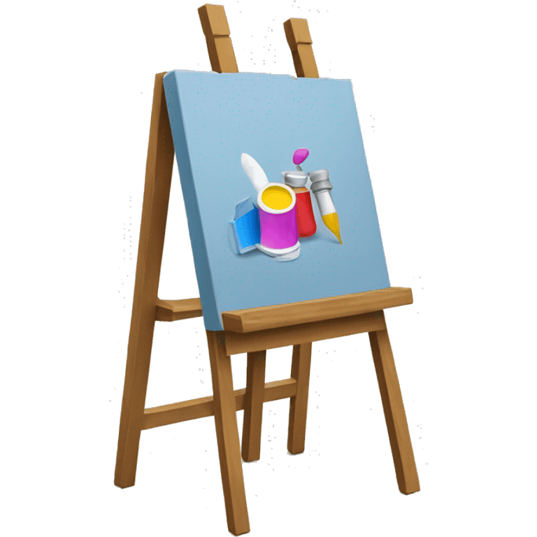 Easel with paint  emoji