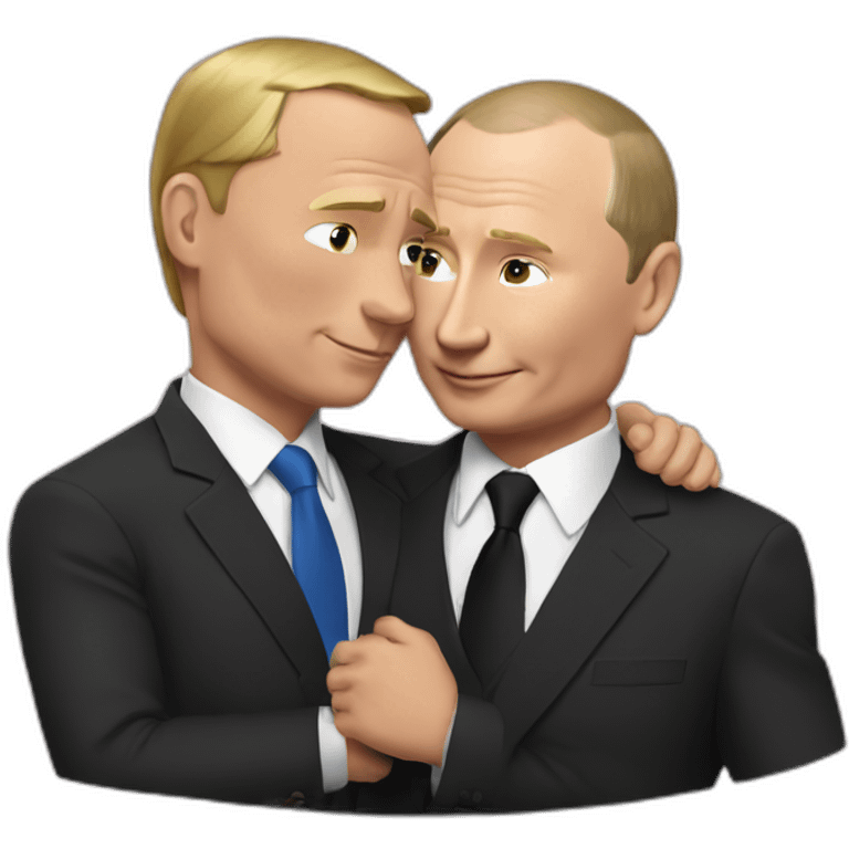 Elon and putin cuddling emoji