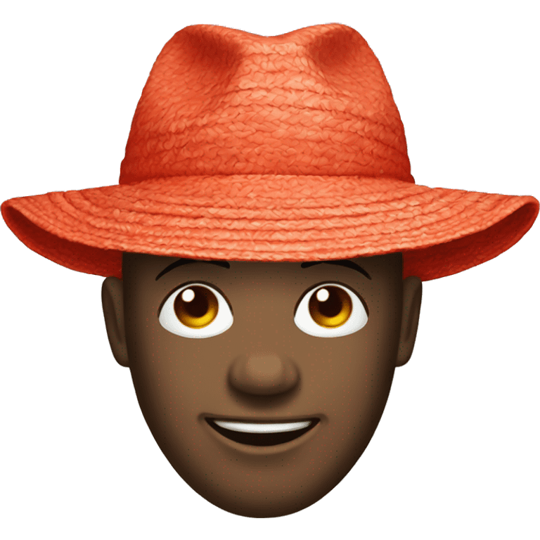 Red floppy sun hat emoji