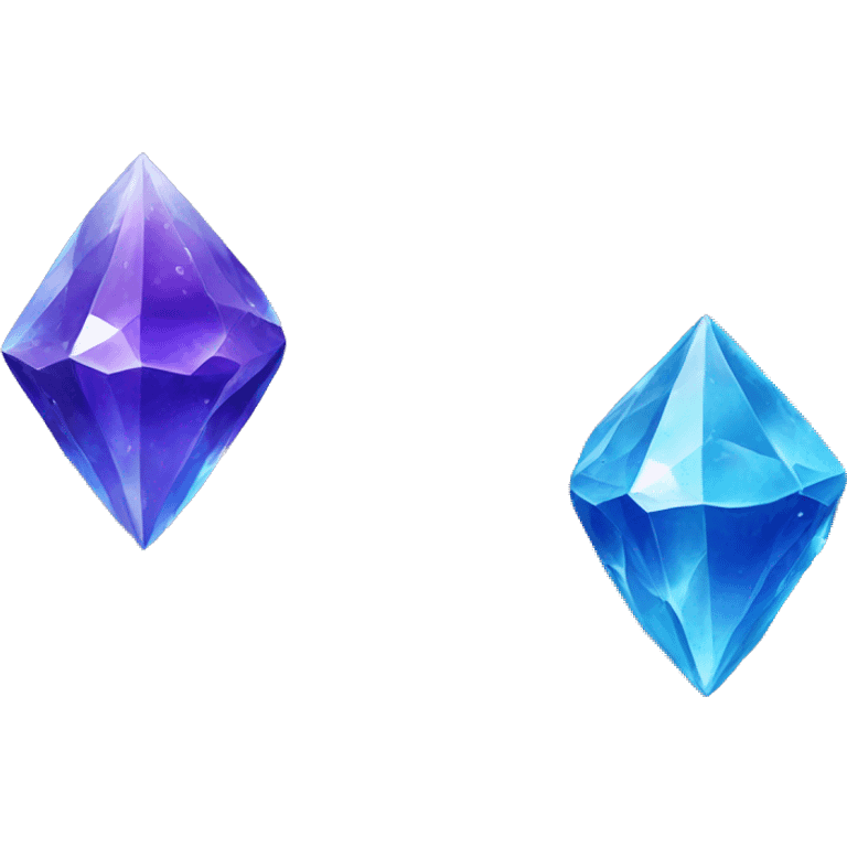 Blue & purple crystal emoji