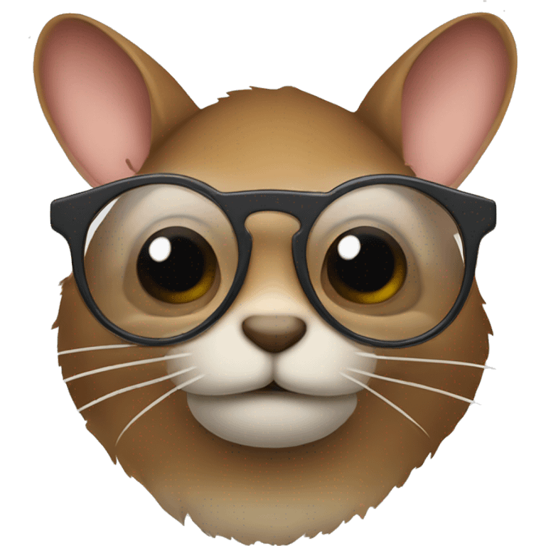 Ardilla con lentes  emoji