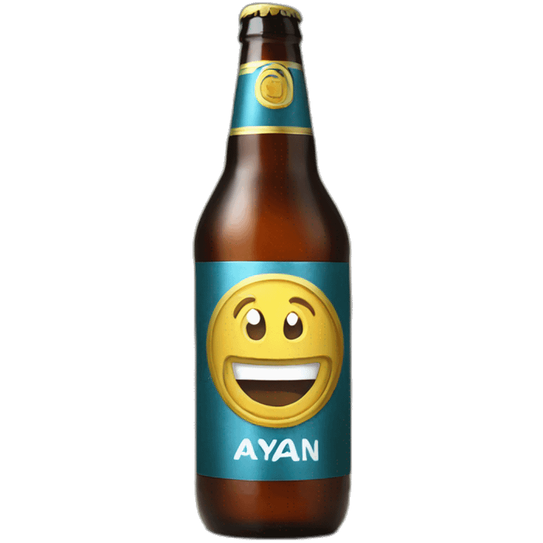 beer in a bottle called "Ayan" emoji