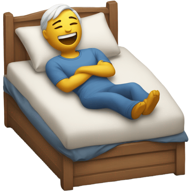 Emoji laying in bed emoji