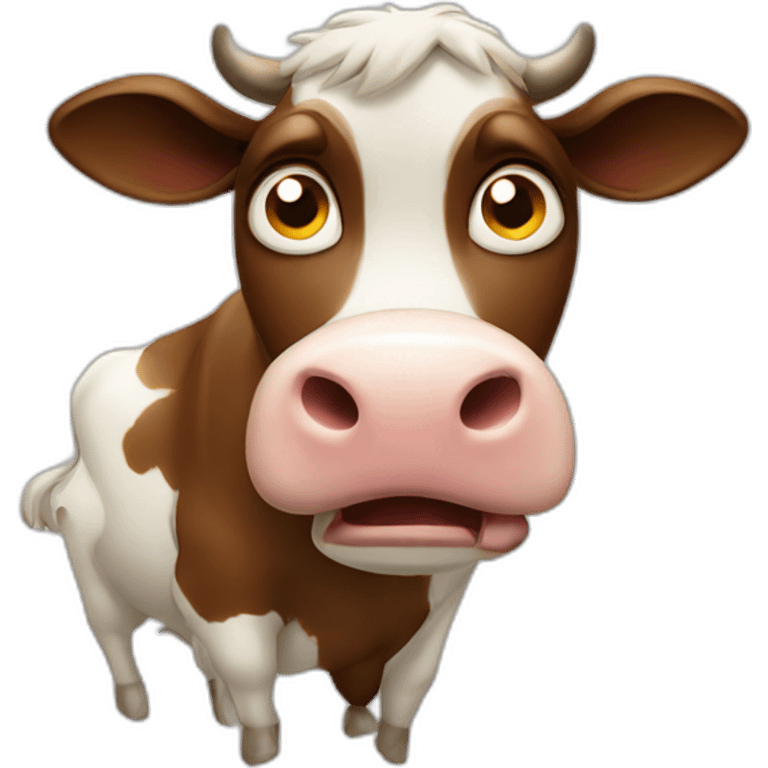 angry cow emoji