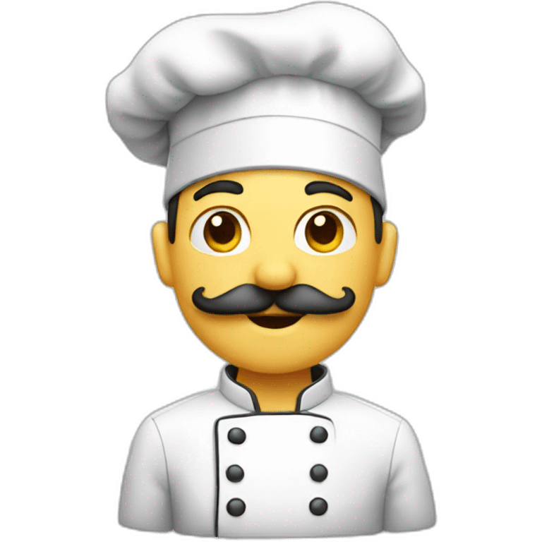 Chef avec moustache  emoji