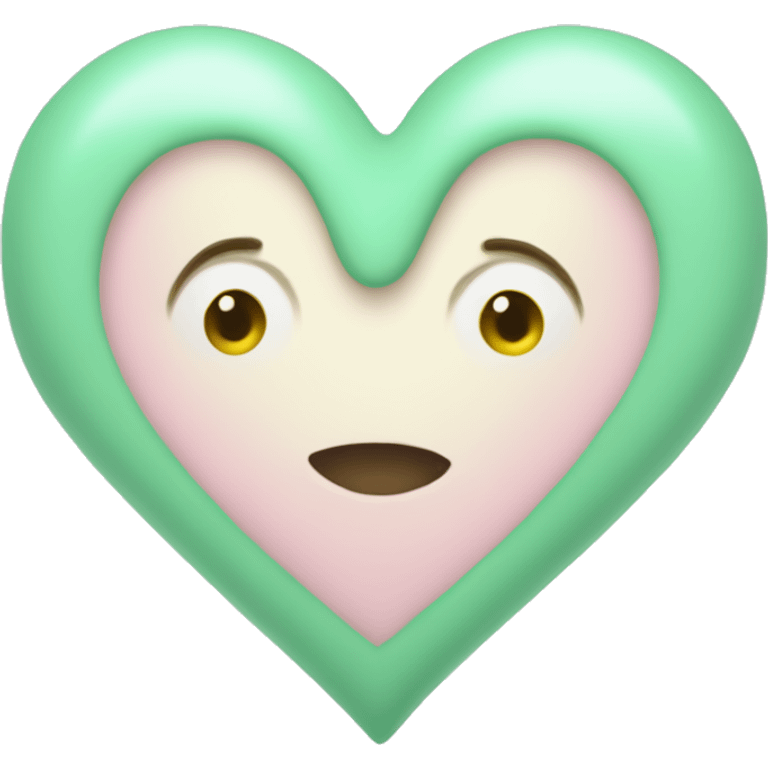 pastel green heart  emoji