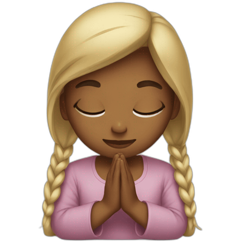 Girls pray emoji