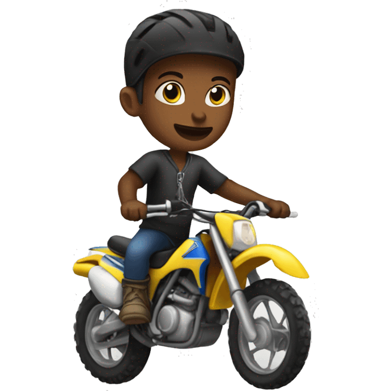 Kid on dirtbike emoji