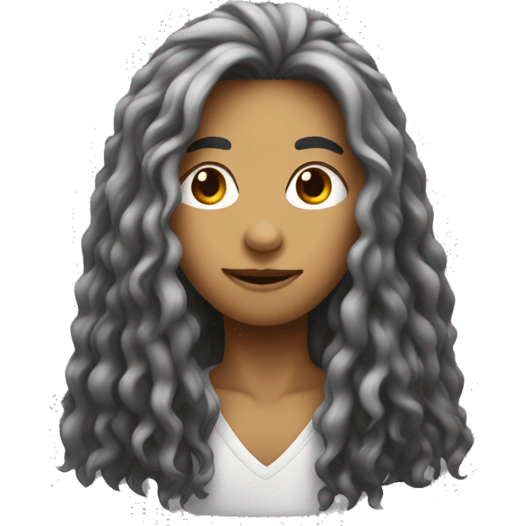 daccer with long purole hair emoji