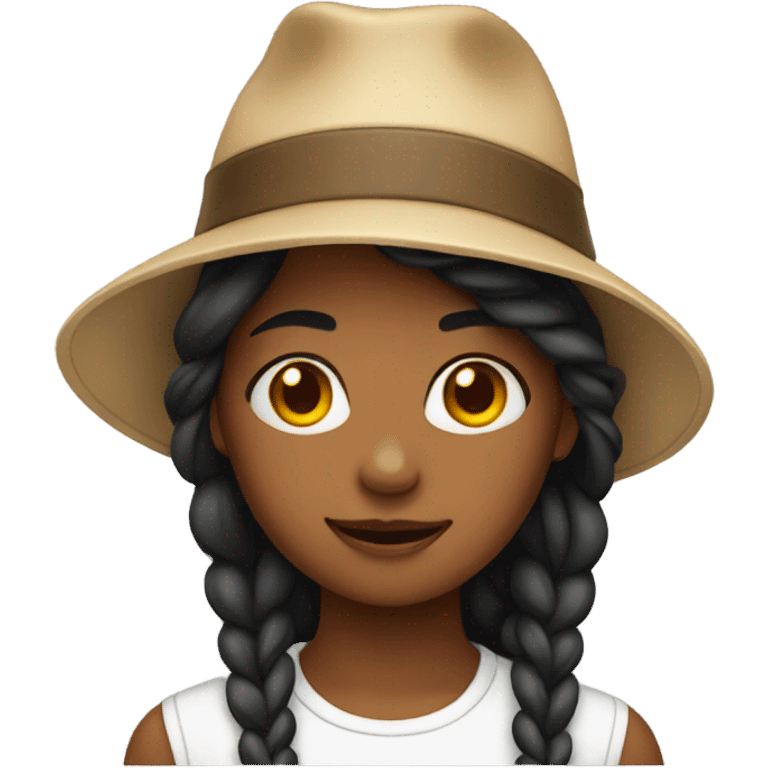 Girl wearing a hat emoji