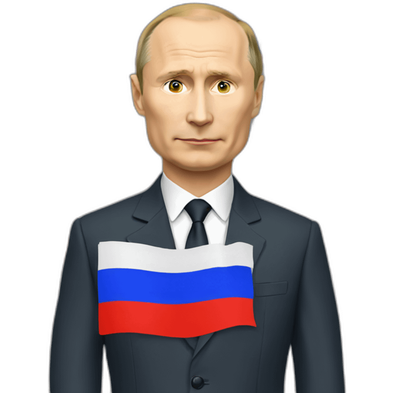 putin with flag russia emoji