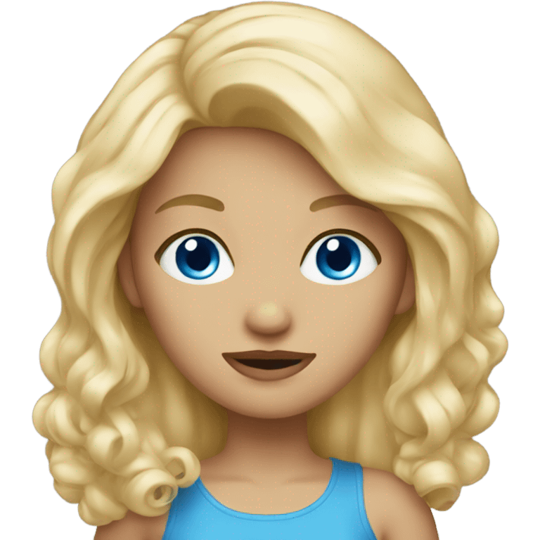 blonde girl with blue eyes emoji