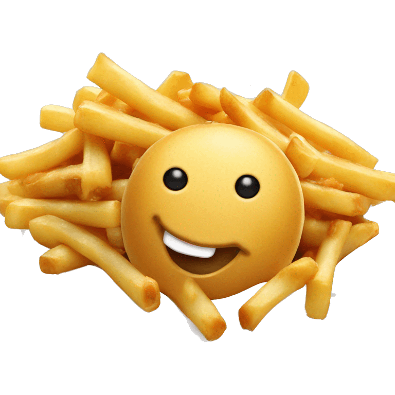 Poutine qui mange une poutine emoji