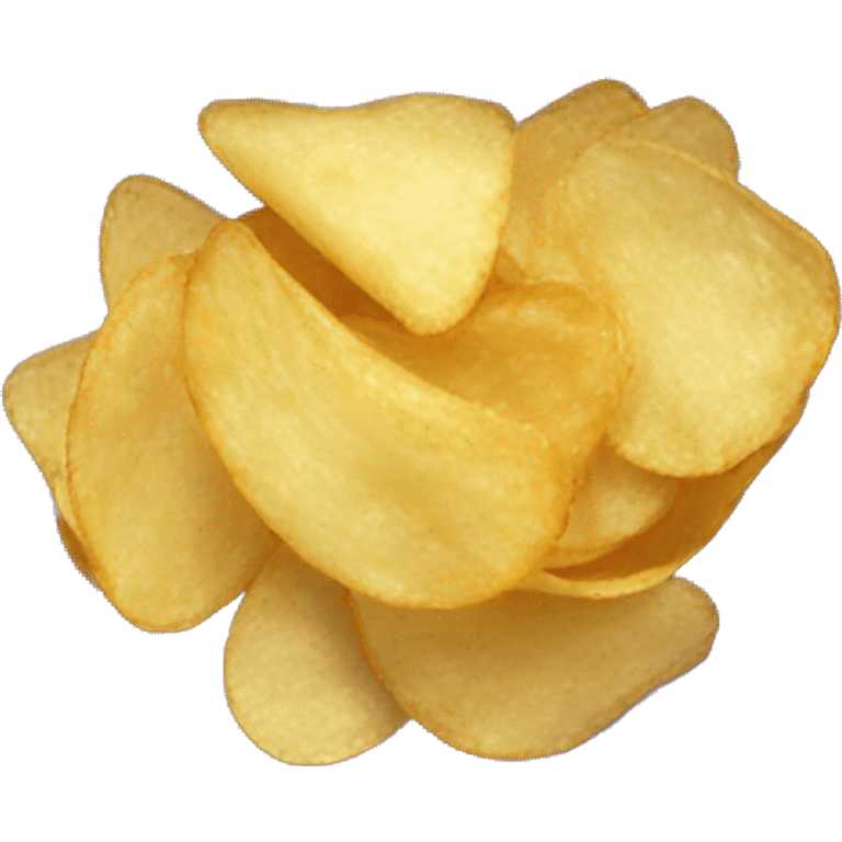 Potato chips in a rainbow bowl emoji