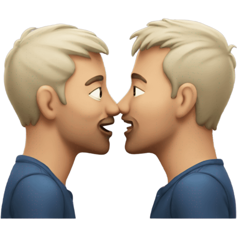 Two men kissing emoji