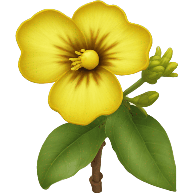 Milo's flower thespesia populnea yellow emoji