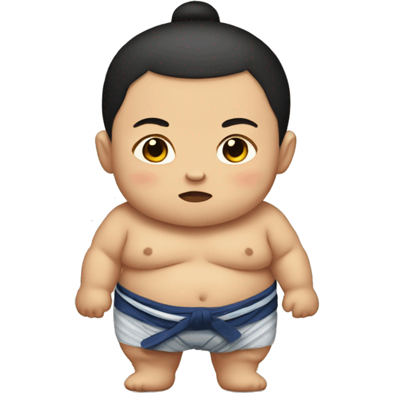 Sumo wrestling baby emoji