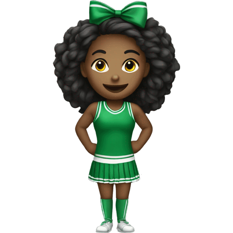 Cheerleader wearing green  emoji