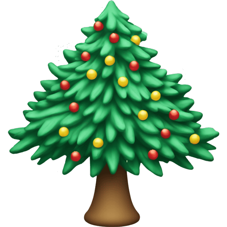 Flocked Christmas tree emoji