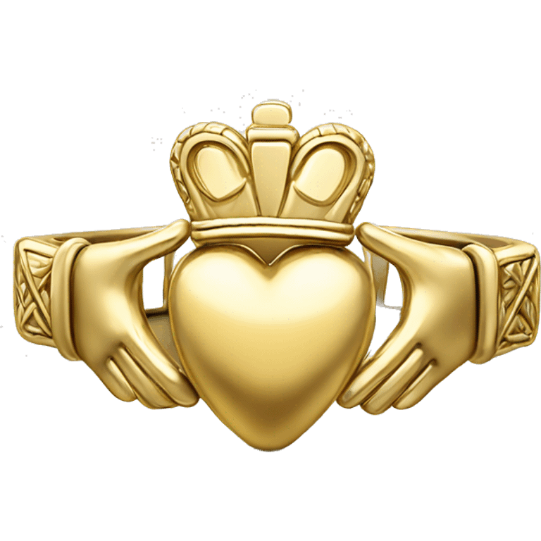 Gold claddagh ring  emoji