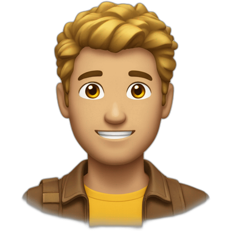 radiante hombre en la roca emoji