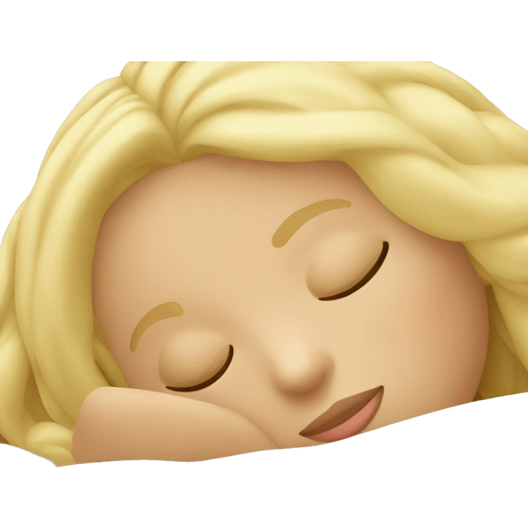 blonde girl napping emoji