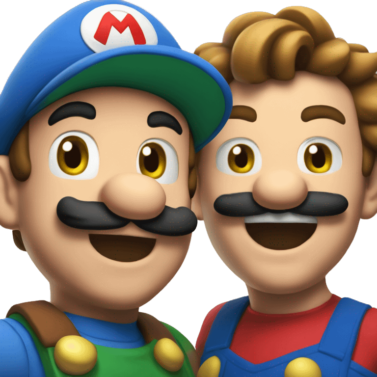 Mario With Luigi emoji