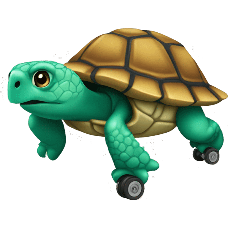 Tortuga con patineta emoji