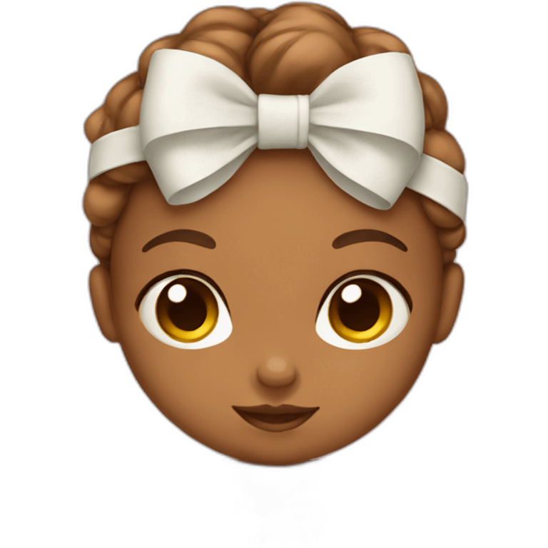 Newborn with a bow emoji