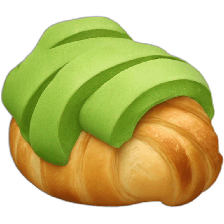 matcha croissant emoji