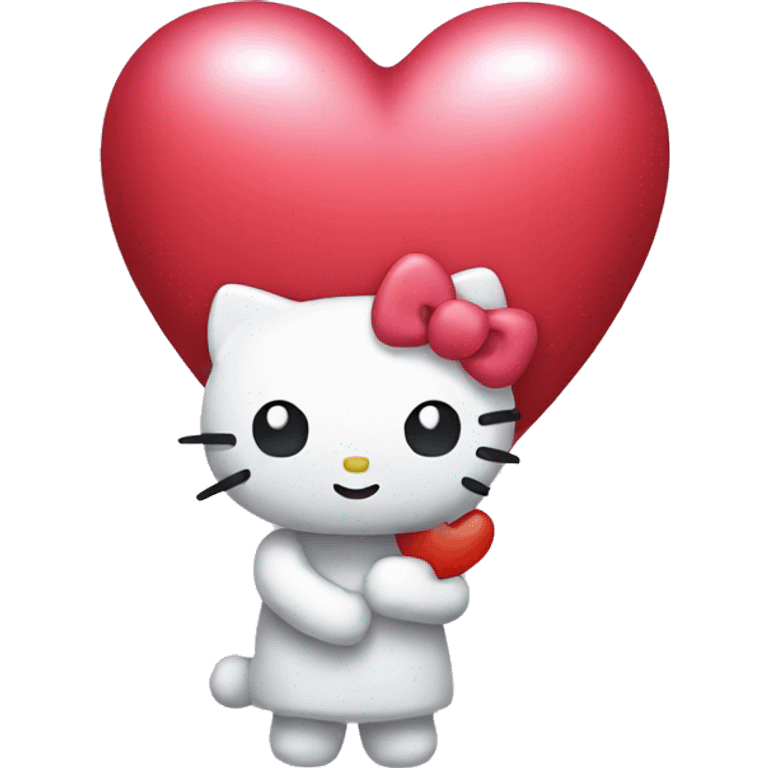 THE HEART THAT HELLO KITTY HUG emoji