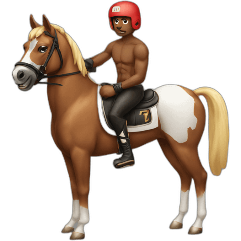 boxer on a horse emoji